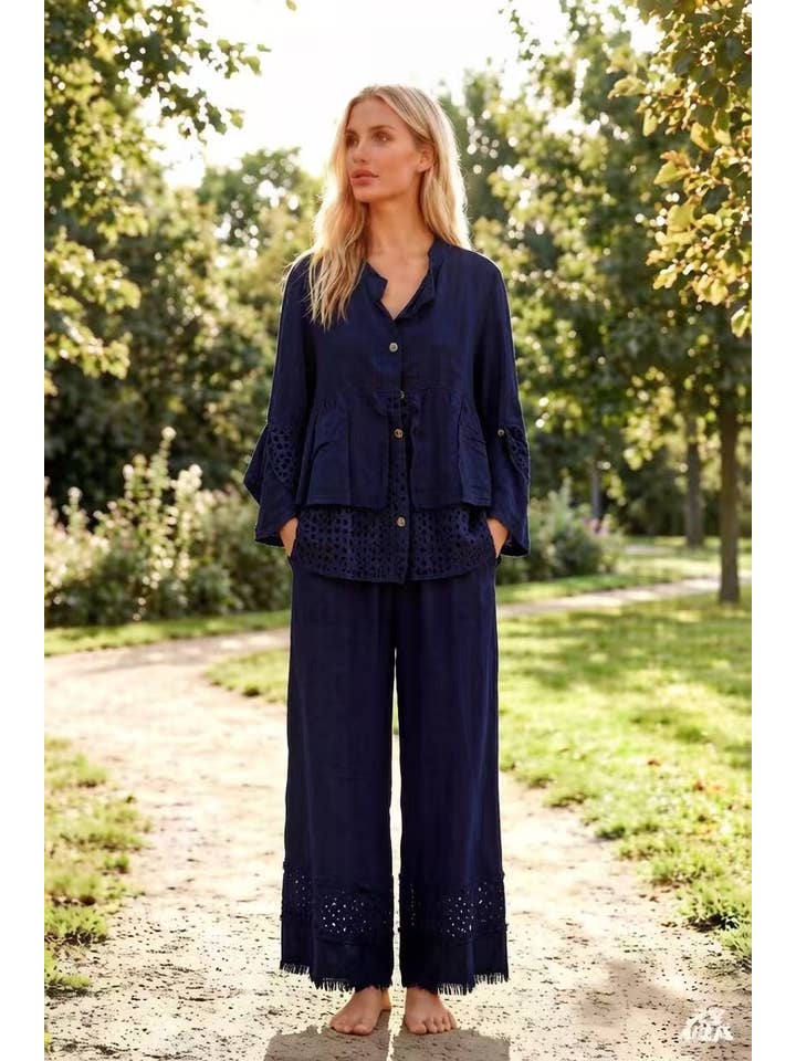 LÉA & LUC – wholesale Pants – Women's – 100% Linen Trousers REF. 3049023