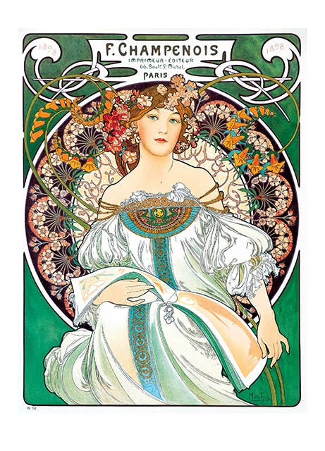 Laughing Elephant - Vendita all'ingrosso Biglietti di auguri generici - Alphonse Mucha - Biglietti in scatola per uso quotidiano4