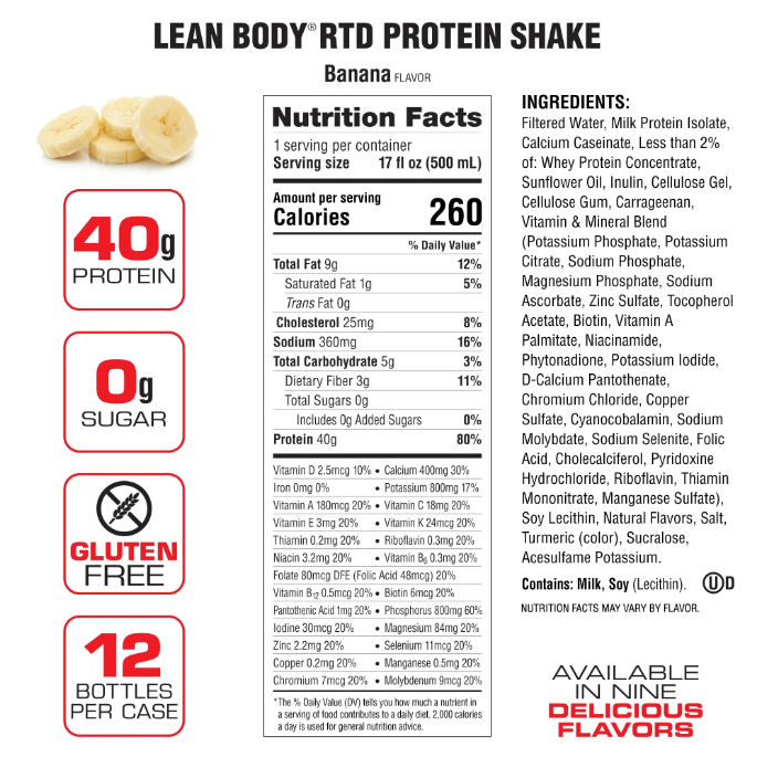 Campus Protein - Wholesale Protein/Superfood Powder - Labrada Lean Body Protein Shake RTD16