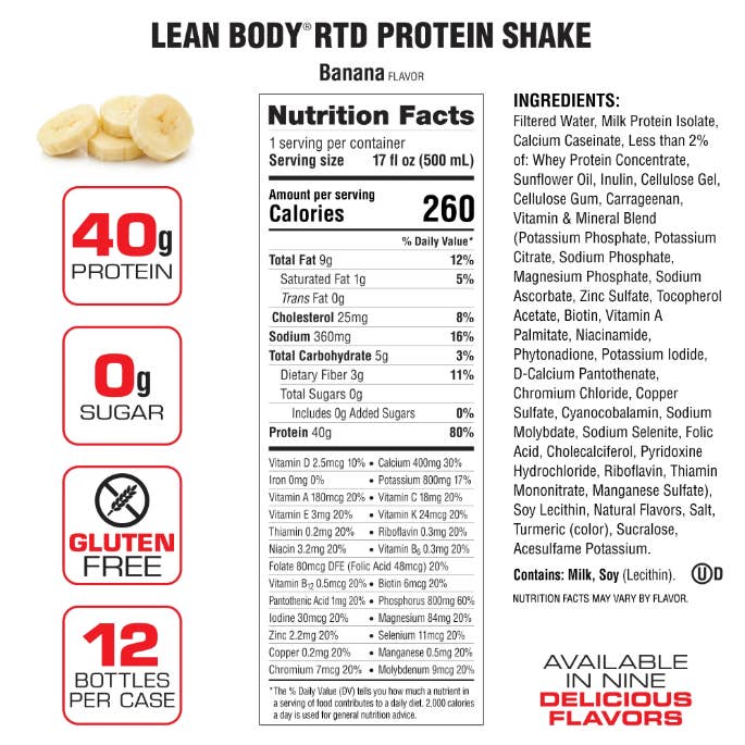 Campus Protein - Wholesale Protein/Superfood Powder - Labrada Lean Body Protein Shake RTD16
