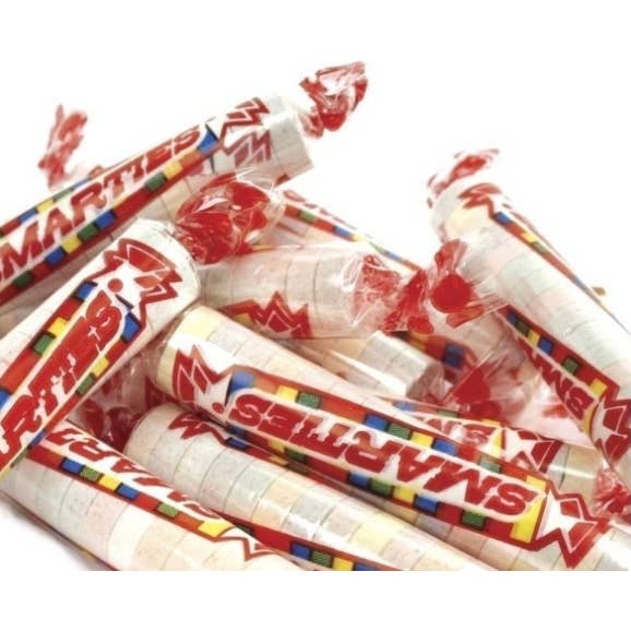 O'Shea's Candies Sweet Shop - Wholesale Hard Candy - Nostalgic 1949 ORIGINAL Smarties Rolls 1/2# Flaired Bag2