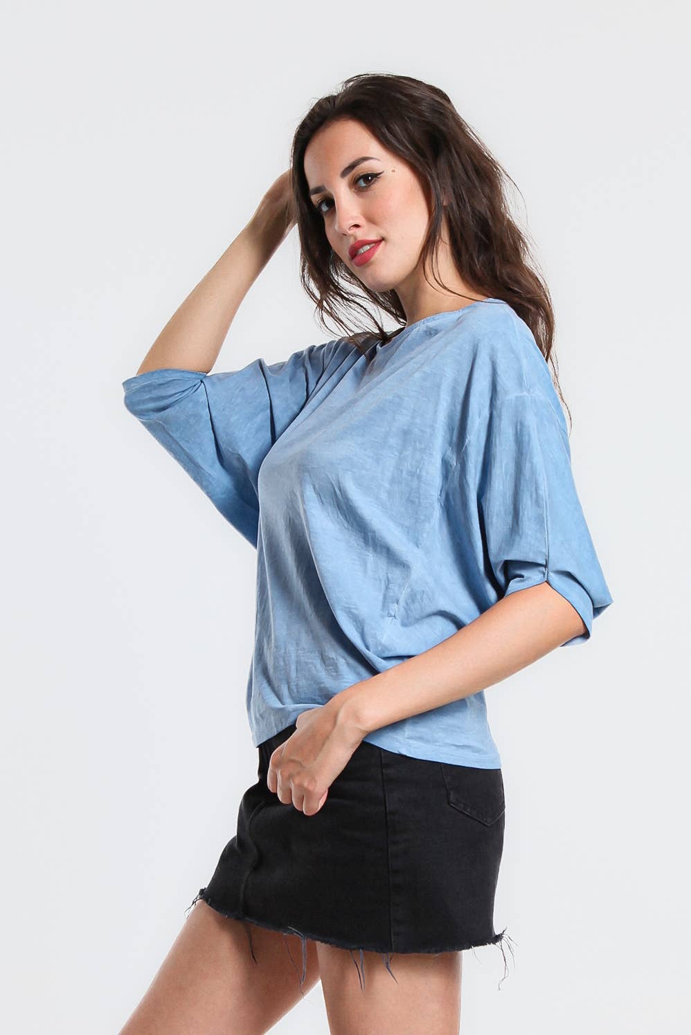 TINA Stephens Italy/Tees By Tina - Wholesale T-Shirt - Women's - Omaria Batwing Crop Top (BSS171)17