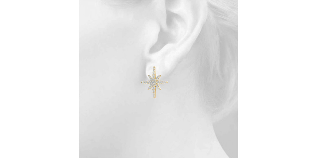 OISHI DIAMONDS – Brincos de pino por atacado – Joias artesanais em ouro 14K, Presente para Ela, Brincos de garanhões 6