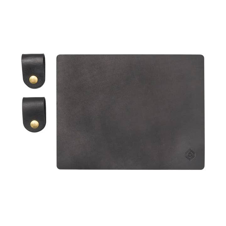 Son of a Sailor – wholesale Desk set – Zed Leather Desk Set / Mouse Pad + Cord Keepers Made in USA