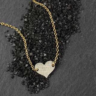 Zina Kao Exclusives - Wholesale Pendant/Charm Necklace - Threaded Flat Heart Necklace: 2 sizes (n-fh0s n-fh0m)