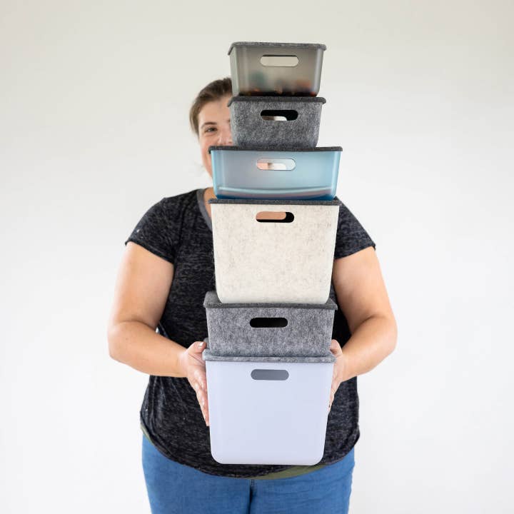 Three by Three Seattle - Wholesale Storage Bin - reSTAK recycled FELT storage medium short bin10