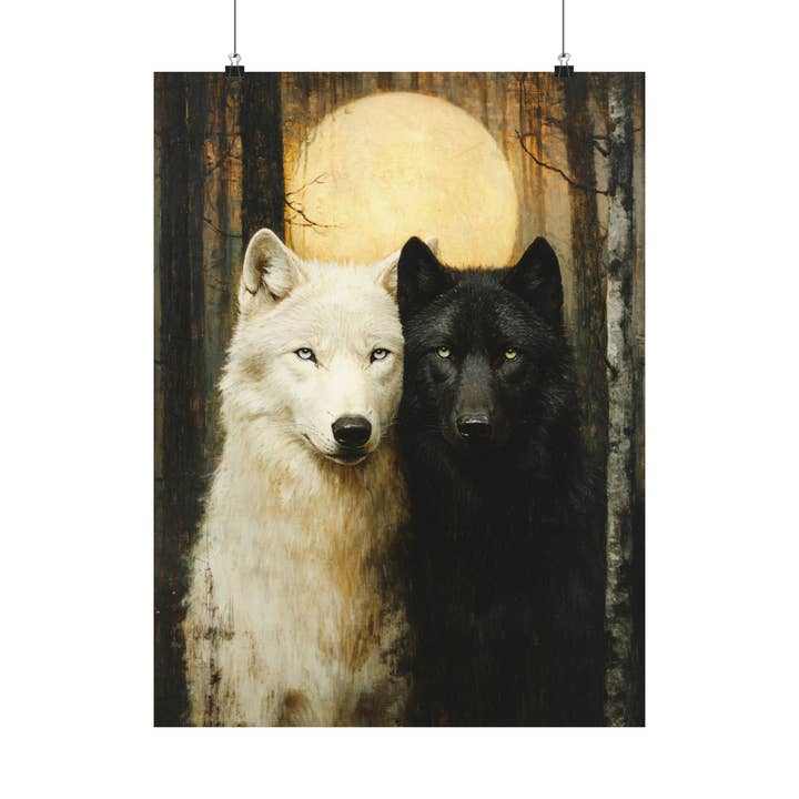 Ye Curiosity Shoppe - Wholesale Art Print - Wolf Pair Art Print