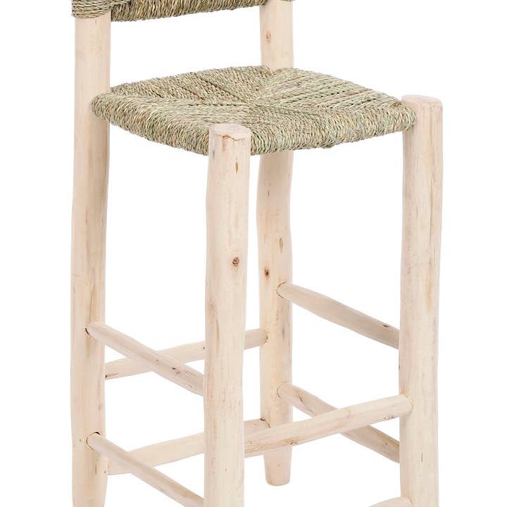 Bohome Living – Tamborete por atacado – Cadeira alta de madeira e corda - 70 cm2