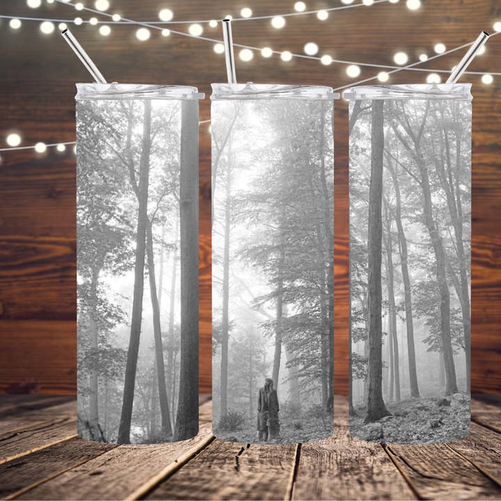 Dogwood Graphics & Design - Wholesale Insulated Mug/Tumbler - Folklore Album Cover Taylor Swift 20oz Skinny Tumbler