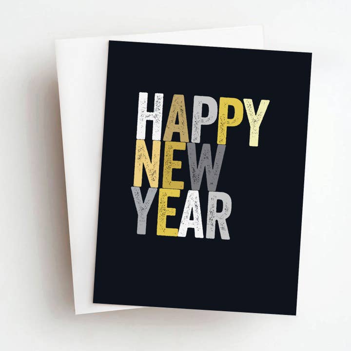 VENTE Carte de vœux de couleurs pour le réveillon du Nouvel An pour la vente par Skel & Co