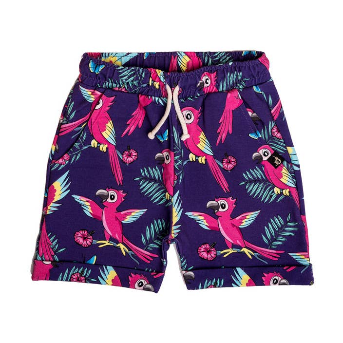 SHORTS PURPLE PARROT for wholesale by Mullido
