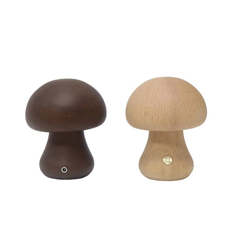 Kiyo Home - Wholesale Accent/Desk Lamp - Wooden Mushroom Lamps | Touch Control Lamp | Rechargeable2