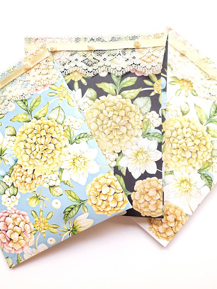 Pearls & Lace Chamomile Scented Drawer, Closet & Car Sachets, Large Size 4" x 5", 3-Pack for wholesale by Chic Brico