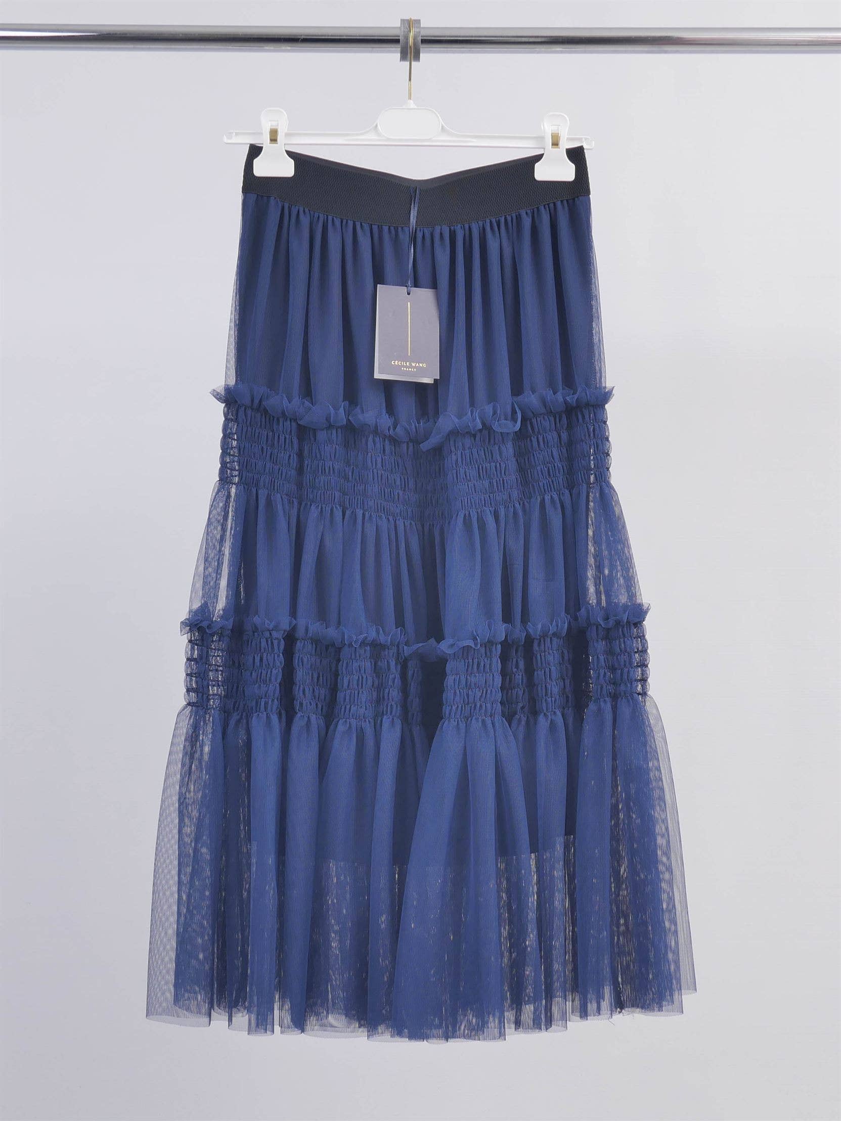 Cecile Wang – Großhandel Rock – Damen – Mehrlagiger Tüllrock mit Rüschen BCG15546