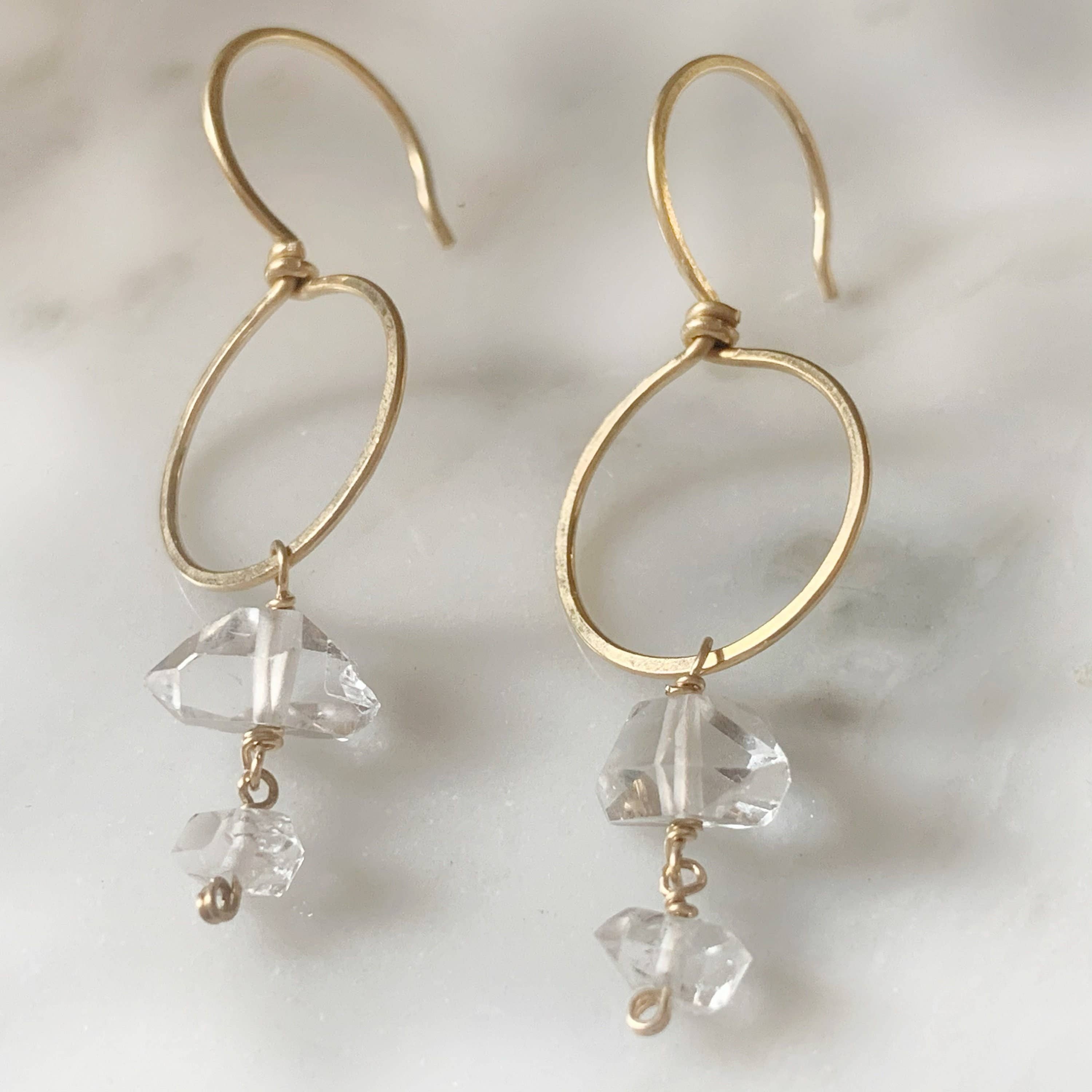 Sojourn Well - Wholesale Dangle Earrings - Raw Quartz Crystal Dangle Earrings2
