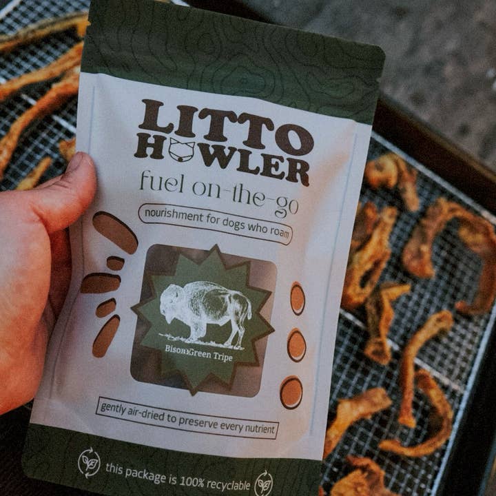 Litto Howler - Wholesale Pet Treats - Dog - Bison Green Tripe | 3 oz 3