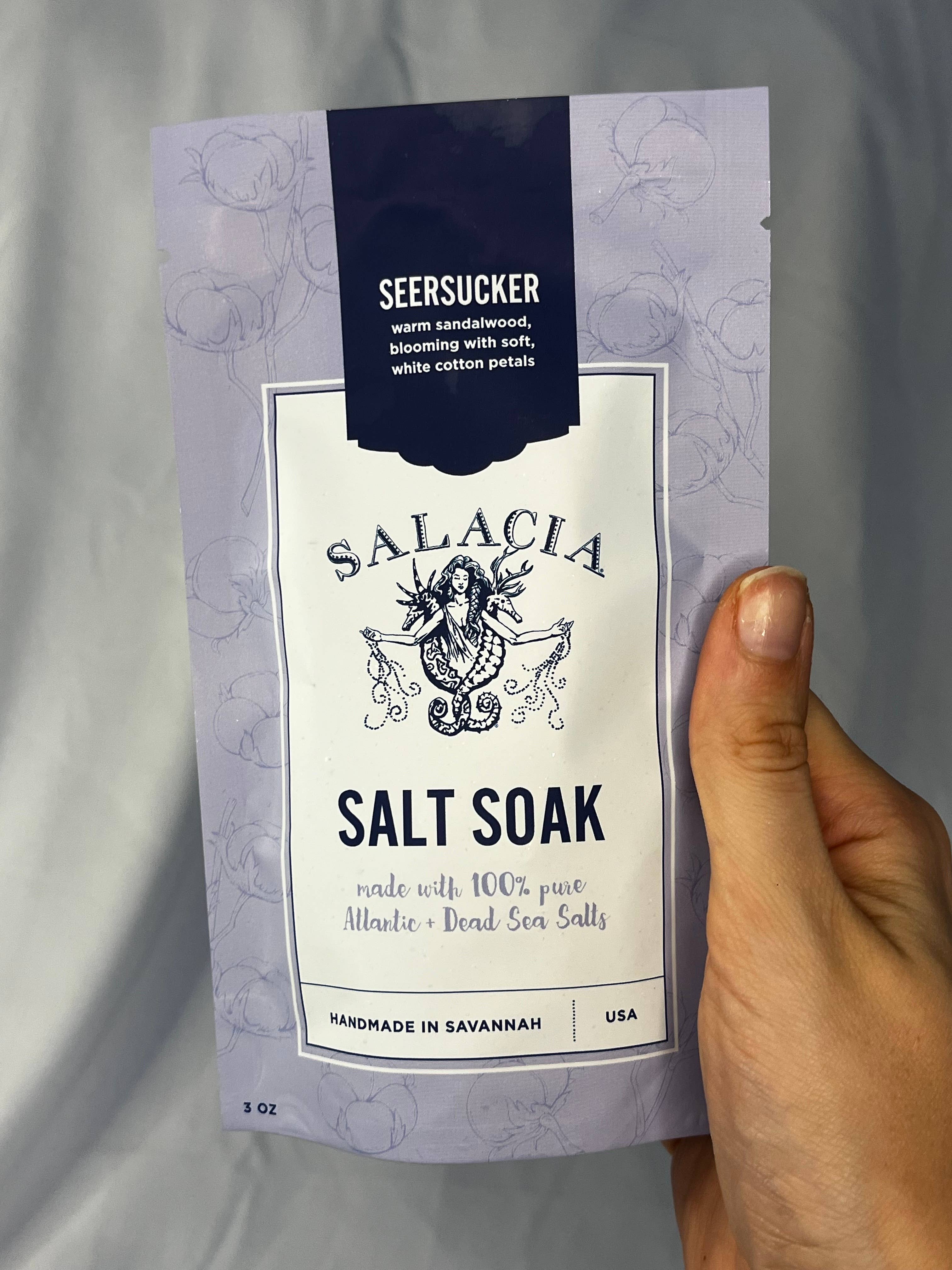 Salacia Salts | Soaps | Bath Bombs | Lip Balms | Soy Candles - Wholesale Bath Soak/Milk - Seersucker Salt Soak | SPA GIFTS | SELF-CARE | CLEAN2