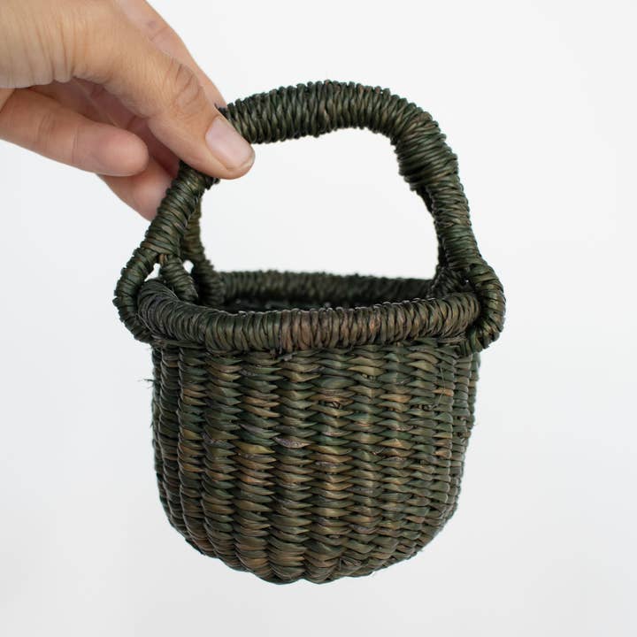 Heddle & Lamm - Wholesale Basket - Teeny Tiny Kandiga Basket - Olive