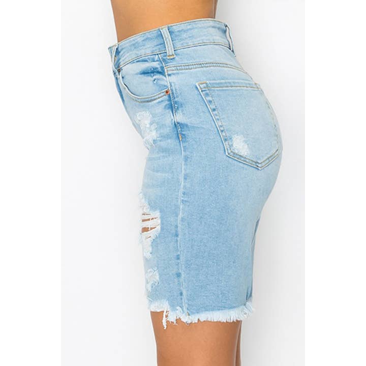HiteJeans – wholesale Shorts – Dam – FÖRSTÖRDA POJKVÄN BERMUDA JEANSSHORTS