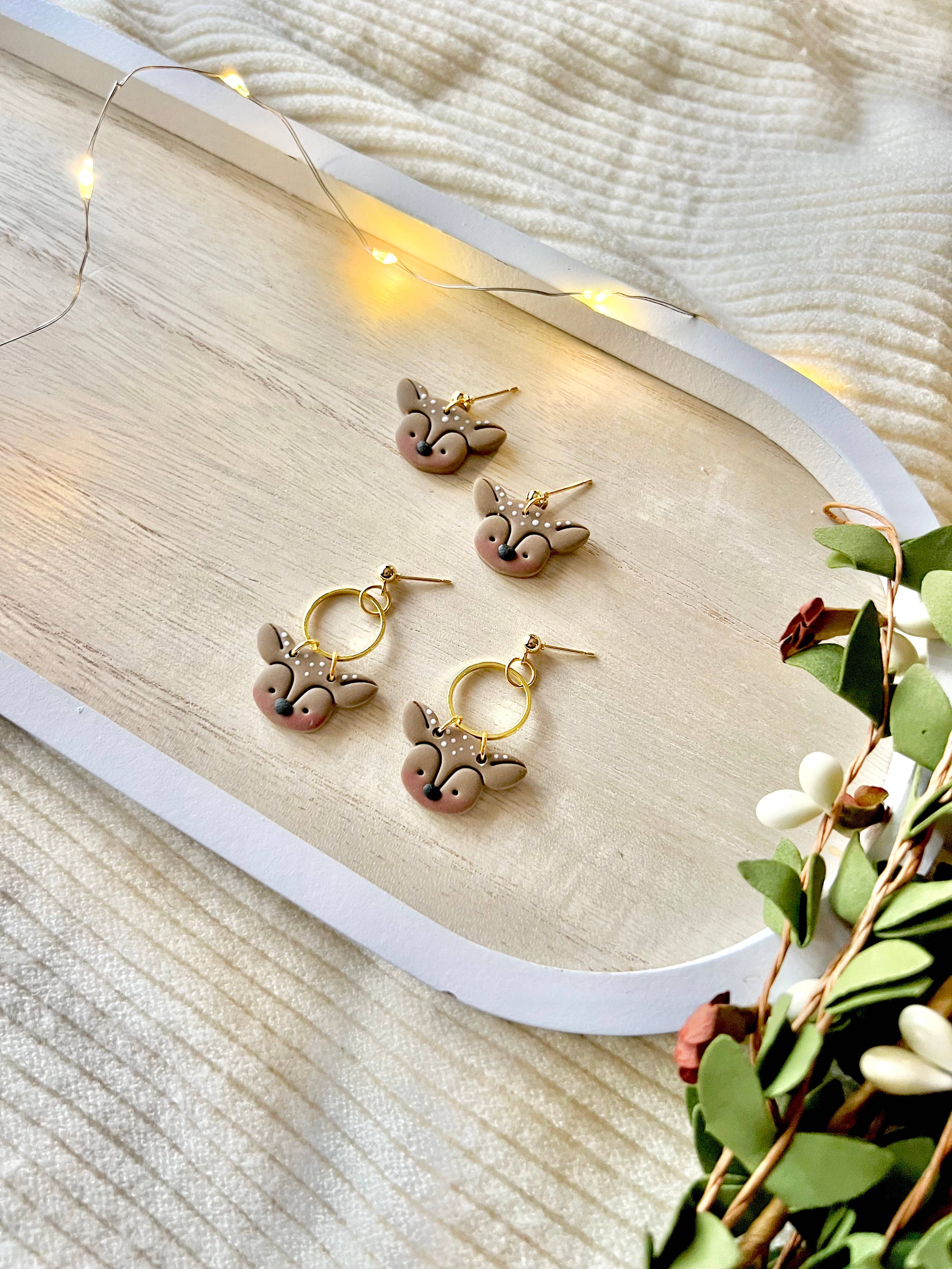 SeizeTheClayJewelry - Wholesale Dangle Earrings - Reindeer Earrings, Deer Clay Earrings2