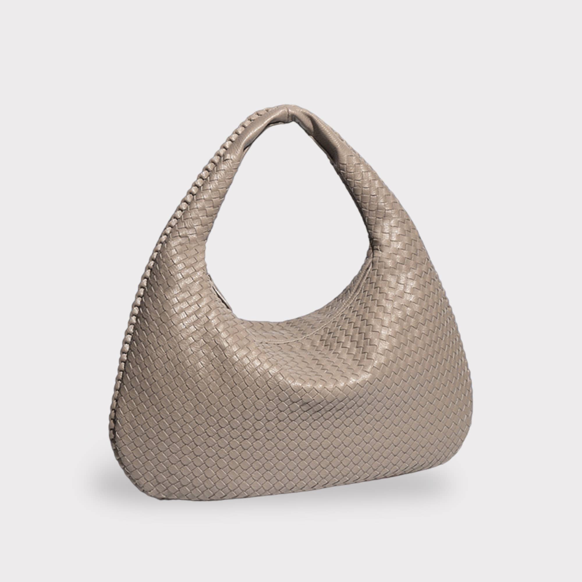 Sook Stainable - Wholesale Shoulder Bag - Women's - Big Size Vegan Leather Woven Tote Shoulder Bag6