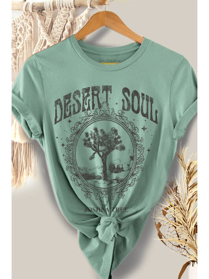 BouTeeQue Closet - Wholesale Screen Printed T-Shirt - Women's - BTJ4890 -T Desert Soul JOSHUA TREE1