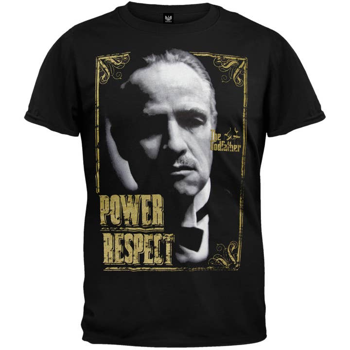 Official Store - Wholesale Screen Printed T-Shirt - Men's - The Godfather - Power Respect Men's T Shirt