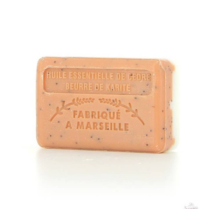 Cedar-poppy - Tandem Marseillais soap 125g for wholesale by Au Savon de Marseille