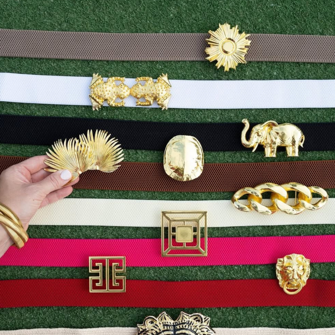 Garland Bags - Wholesale Belt Buckle - Women's - Square Greek Key Interchangeable Artisan Belt Buckle 2