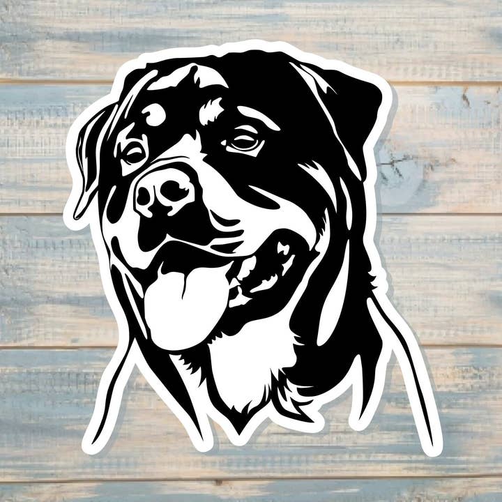 Rottweiler Klistermærke | Klistermærke eller Magnet for engroshandel hos Handmade by Marlayna