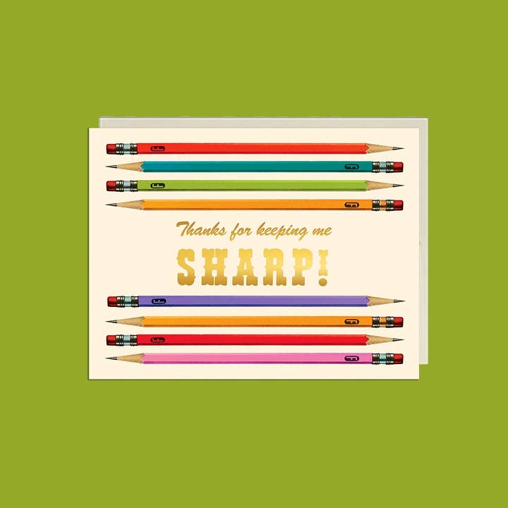 Lucky Goods Paper - Wholesale Teacher/Back-to-School Card - Sharp Pencils – Foil Teacher Appreciation Card3