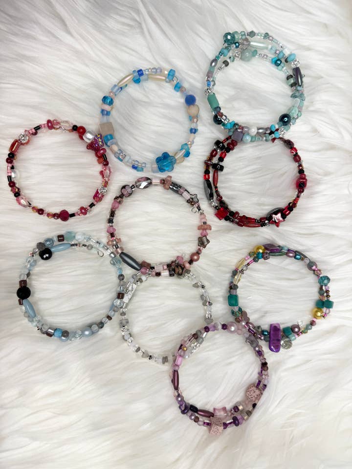 Glass beads bracelet for wholesale by artbcrafts