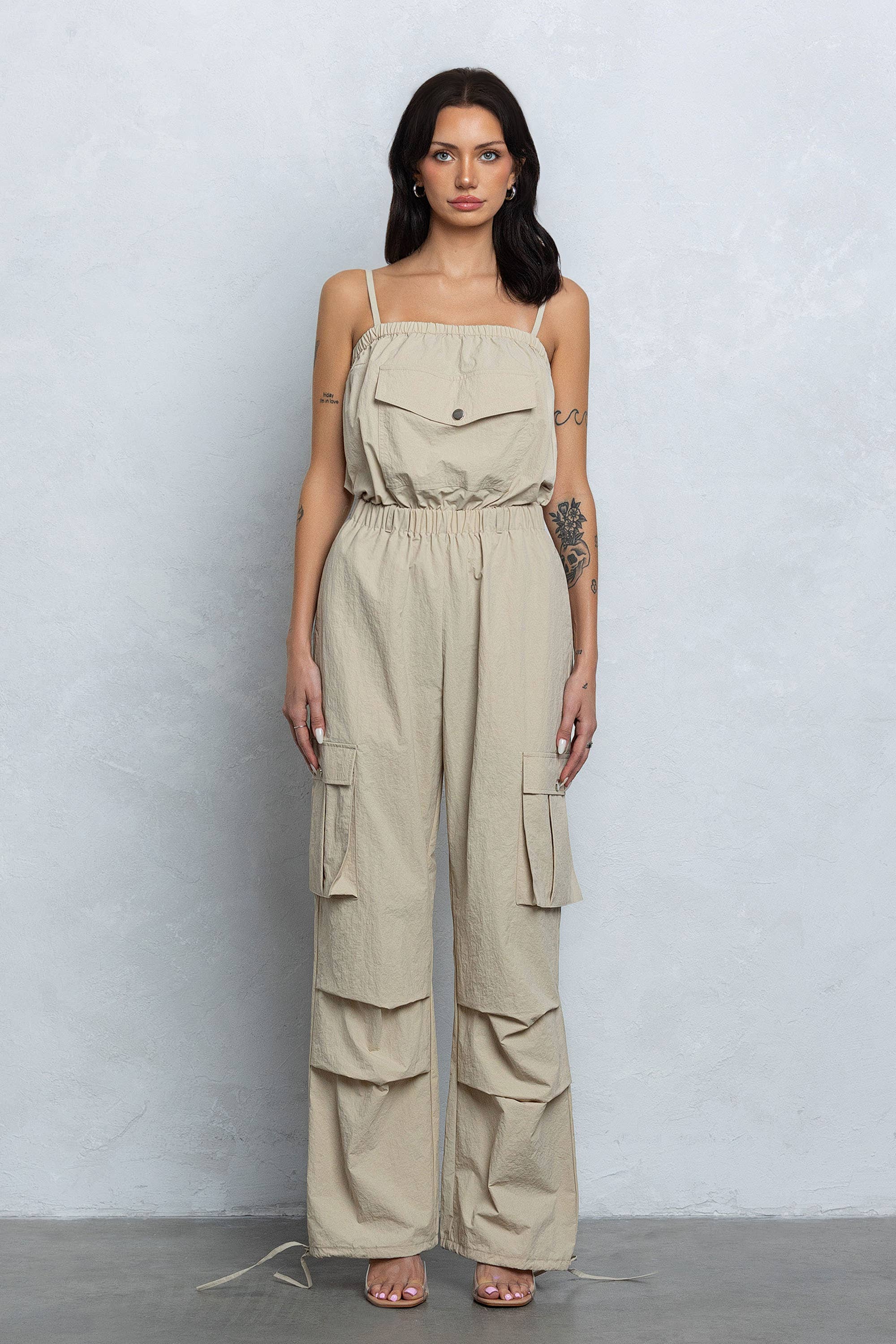 No Vacancy - Wholesale Jumpsuit - Women's - Tube top parachute cargo jumpsuit6