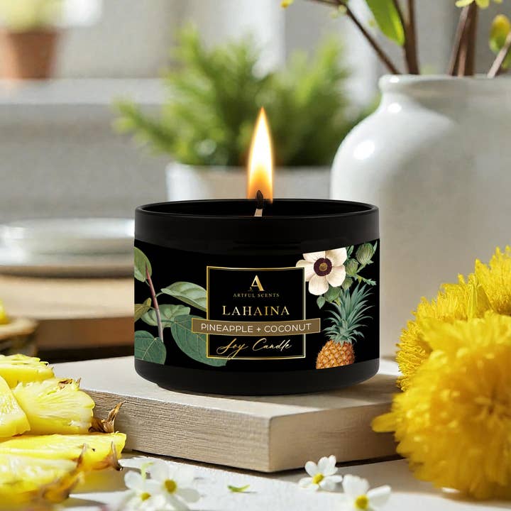 Artful Scents - Wholesale Jar/Filled Candle - Lahaina Candle - Pineapple + Coconut1
