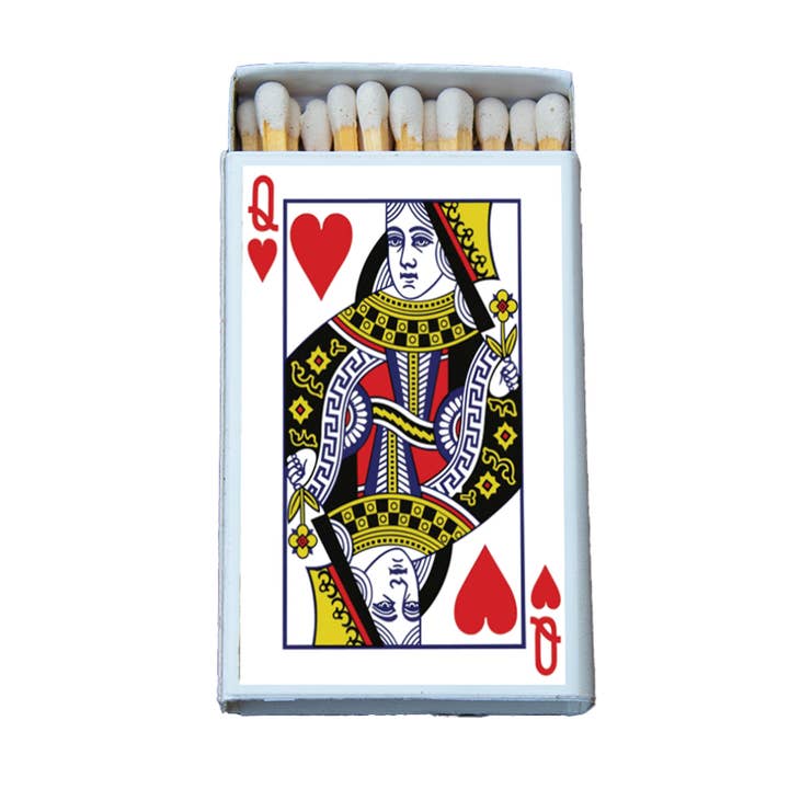 Most Amazing - Wholesale Matches - Queen of Hearts Card Matchbox Candle Acc • Decorative Match