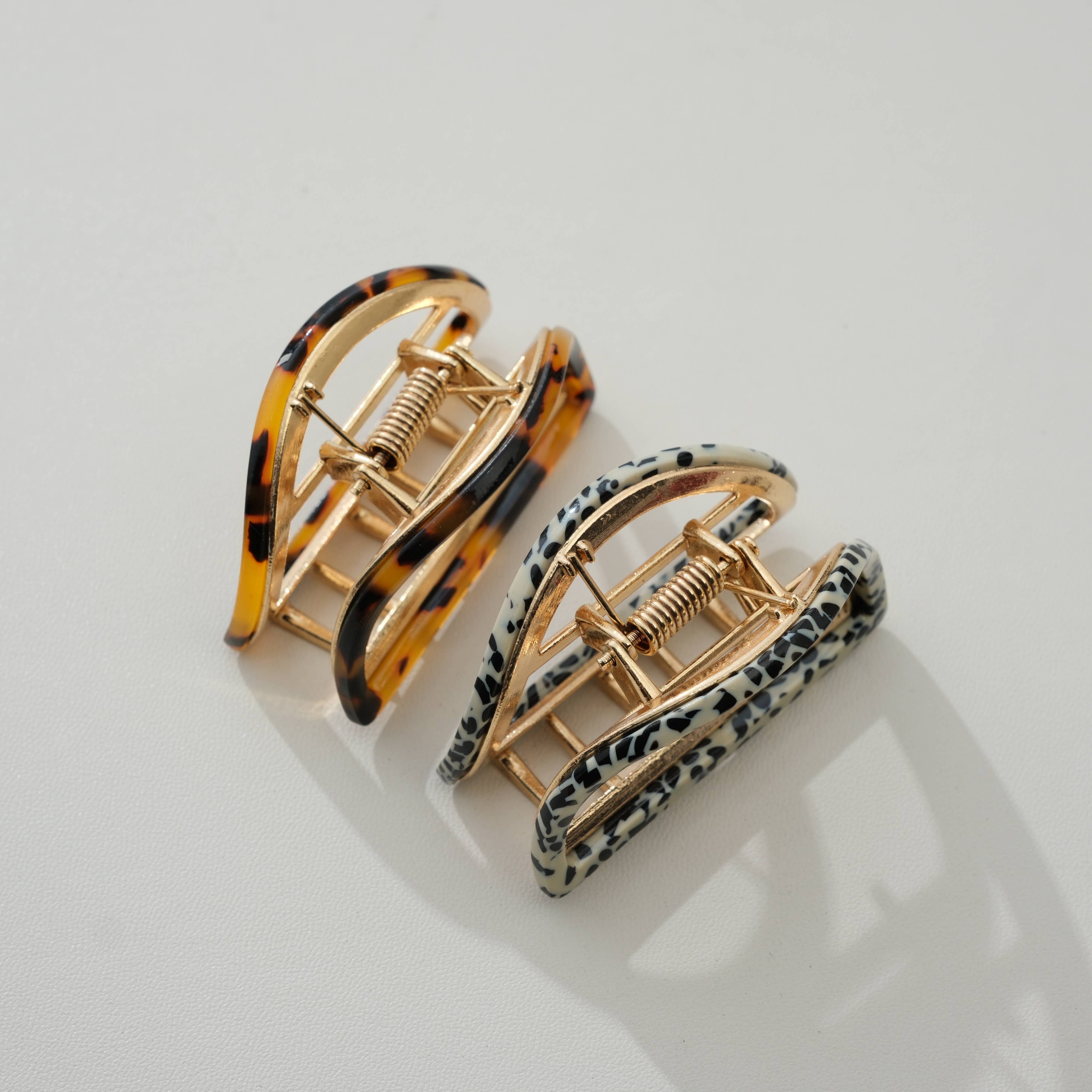 Adorro - Wholesale Hair Clip - Women's - Rosalie Core Classic Half Moon Metal Claw Clip - Small6