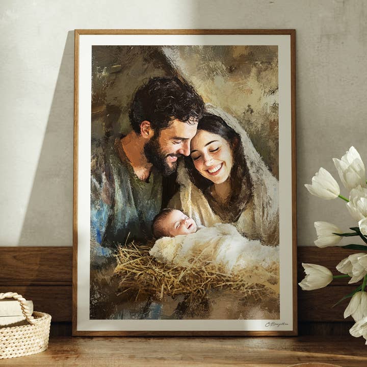 Heilige Familie | Signierter handgemachter Kunstdruck für den Großhandel von The Painted Gospel