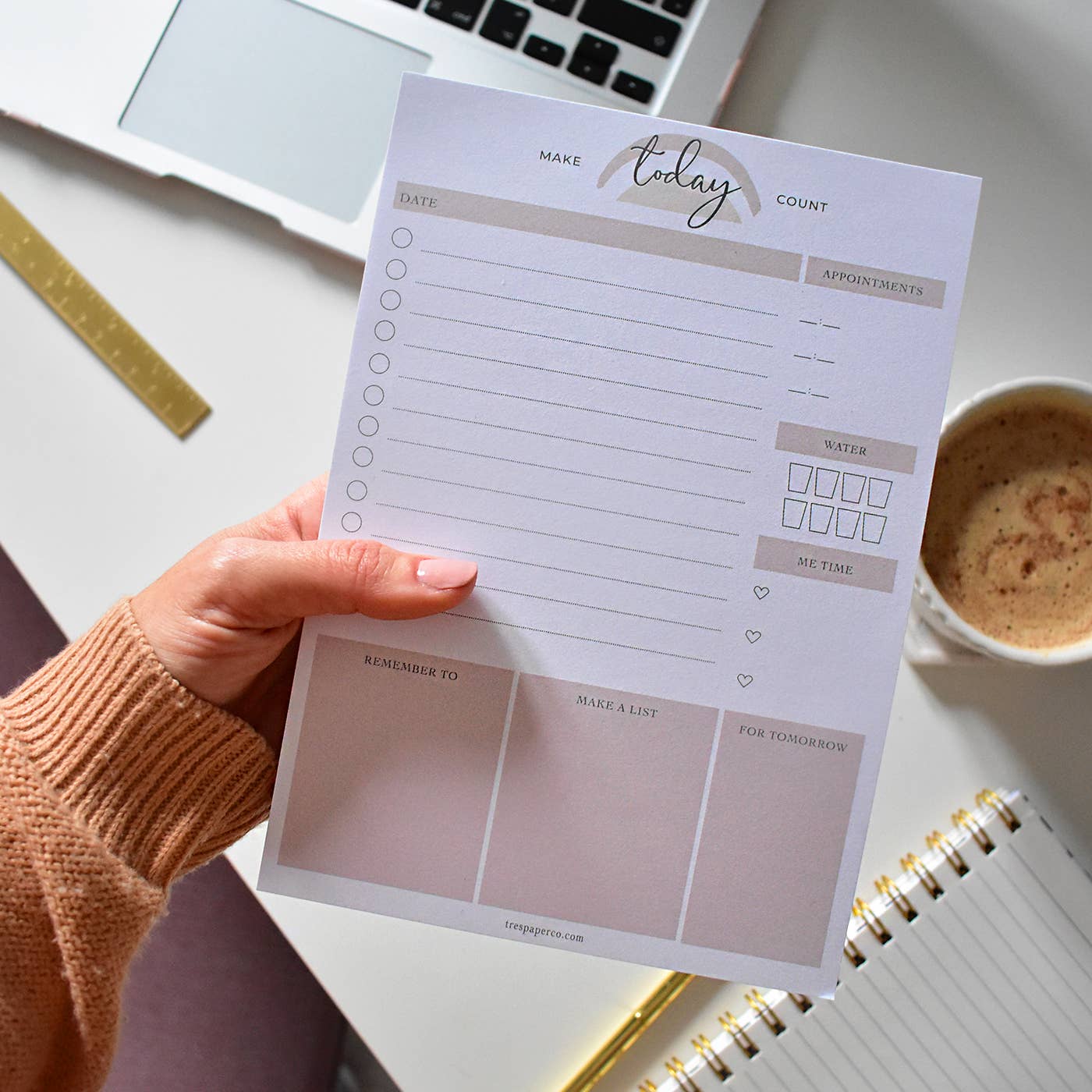 Três Paper Co - Wholesale Planner - Daily Planner Pad - 50 pages for daily plans/to do lists3