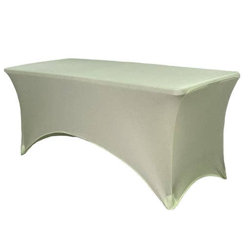 YOUR CHAIR COVERS - Wholesale Tablecloth - Stretch Spandex 6 ft Rectangular Table Cover Sage0