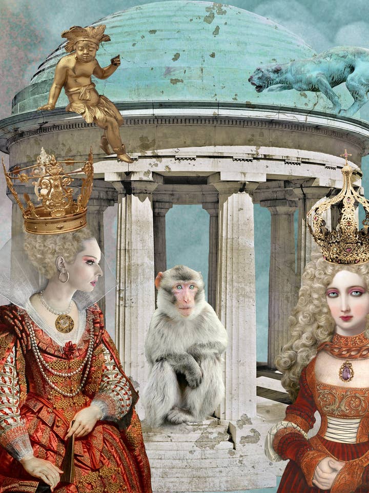 'Vintage Beauties' Art Greeting Card for wholesale by Jeevesy Cards