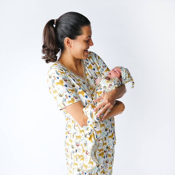 Emerson and Friends – Conjunto de camisa de noite – Bebé por atacado – Conjunto de presente Jungle Friends Animal para Bebês Recém-Nascido2