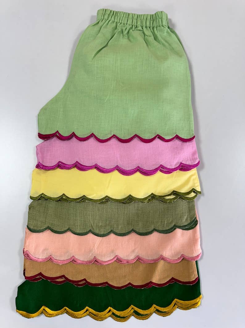 Fabricrush – wholesale Shorts – Women’s – Set of 2 Shorts, Mix and Match Color Linen Shorts Embroidery6