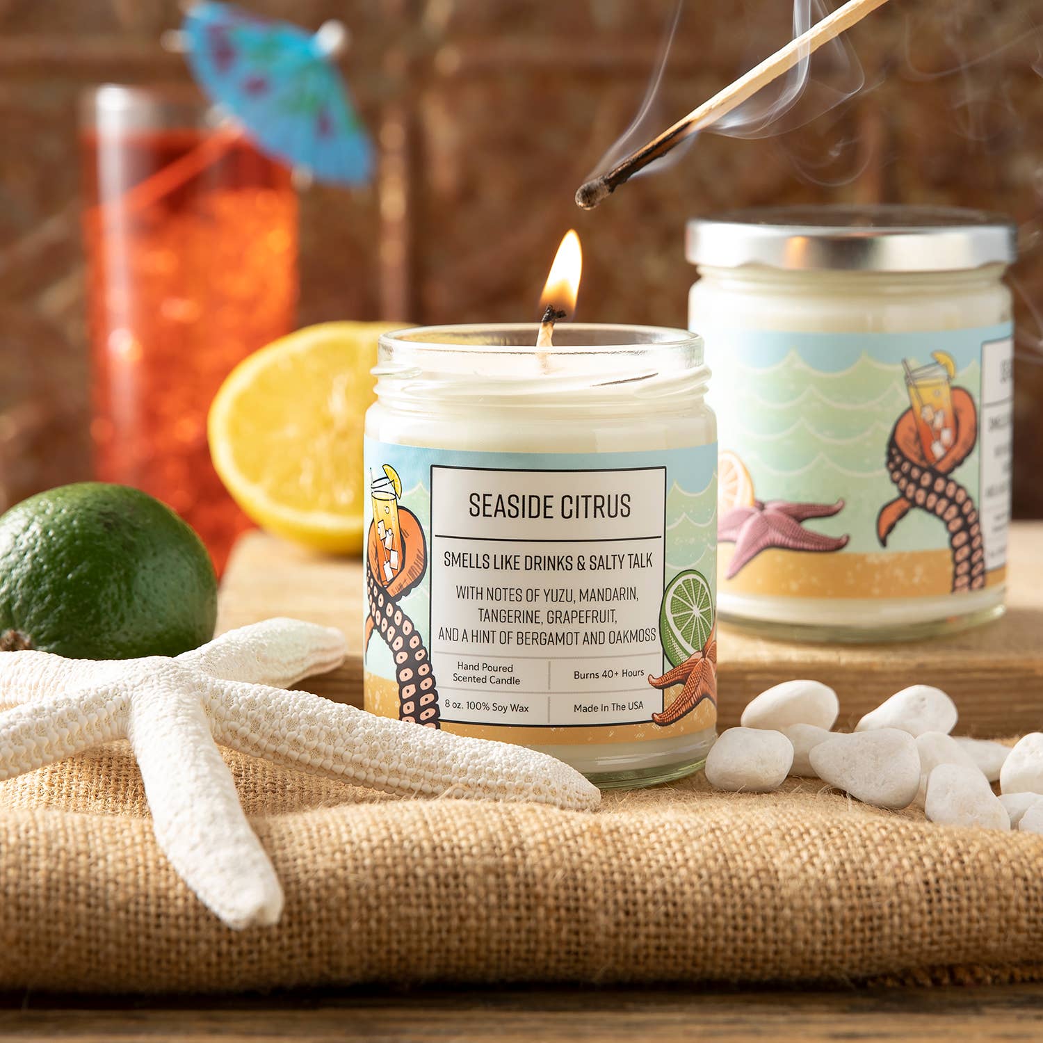 Two Little Fruits - Wholesale Jar/Filled Candle - Yuzu Grapefruit Soy Candle – Bright Citrus 8oz2