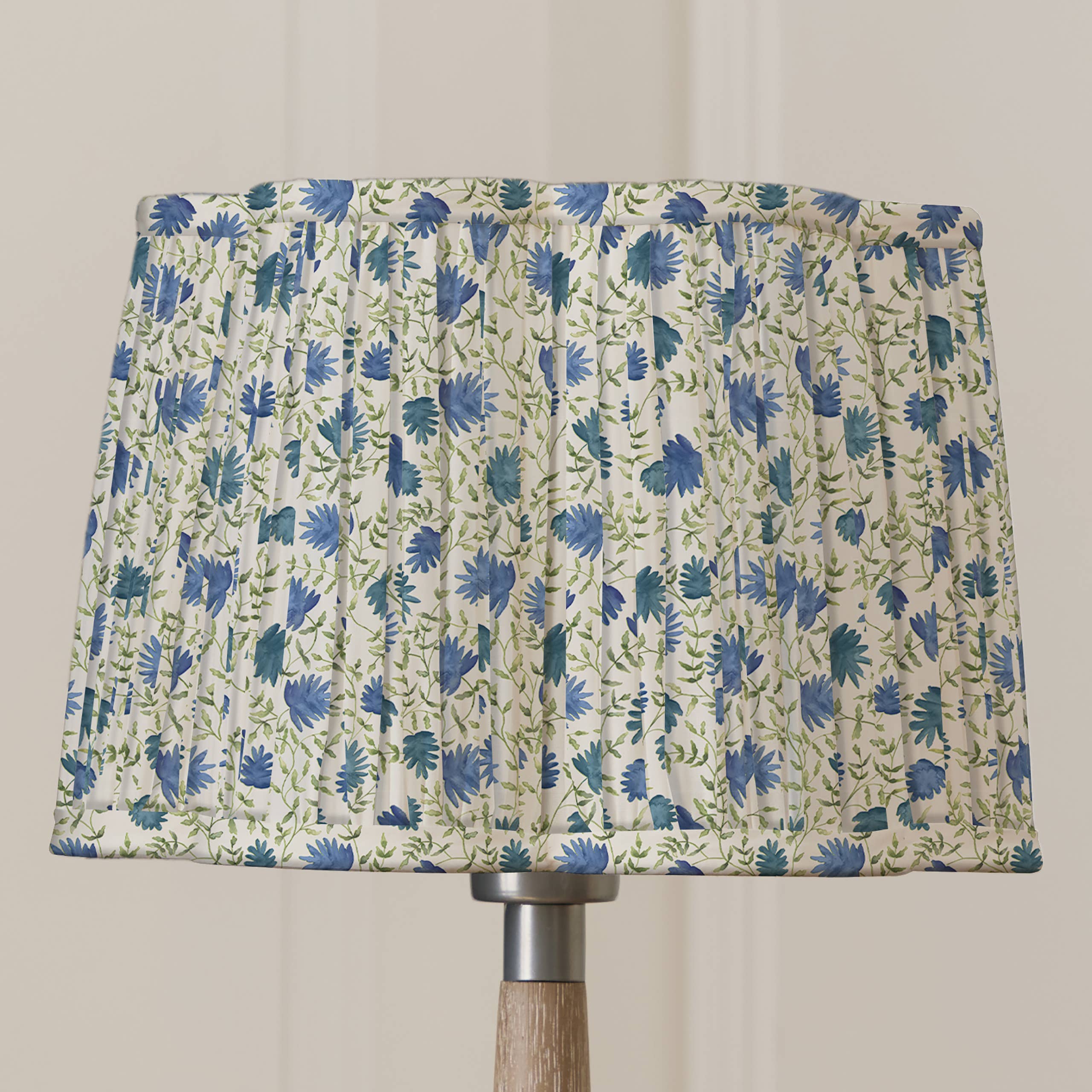 Elai Pleated Scalloped Lamp Shade Denim for wholesale on Faire0