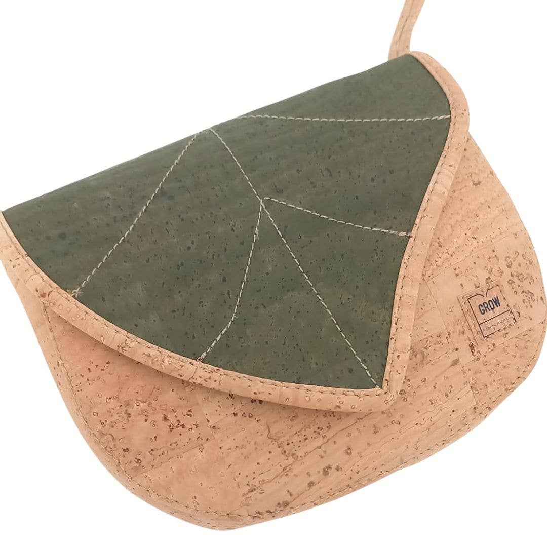 Grow From Nature – Engroshandel Crossbodytaske - Dame – Leaf korktaske - vegansk, bæredygtig og vandafvisende1