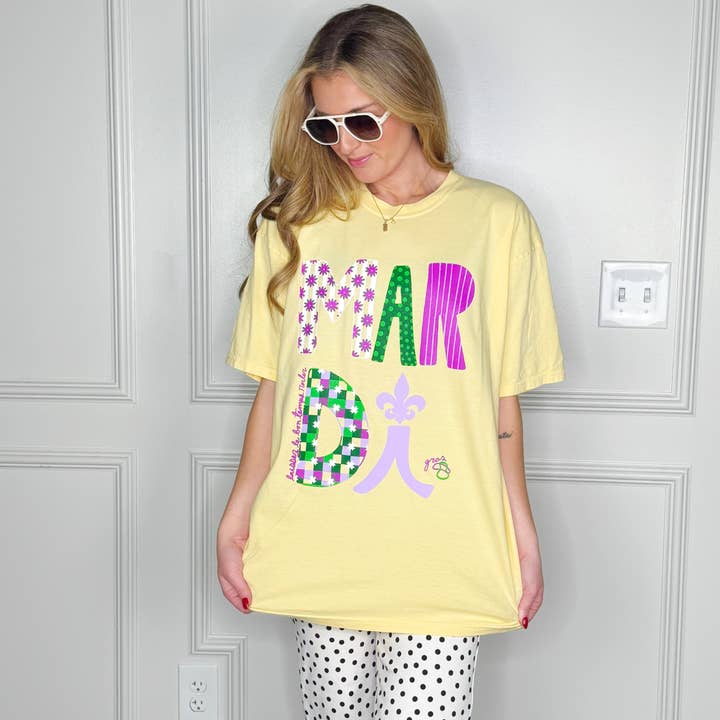 Mardi Gras Tee for wholesale by Poppy & Pine