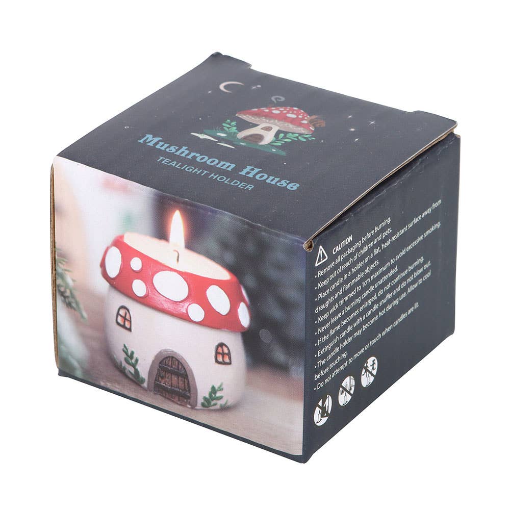 Something Different Wholesale - Wholesale Candle Holder - Mushroom House Resin Tealight Holder4