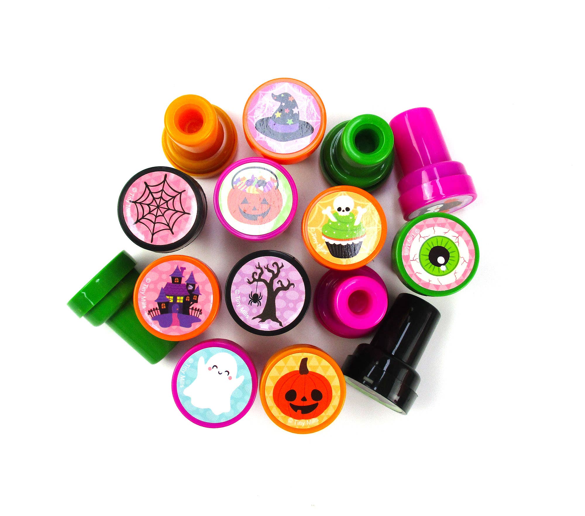 Tiny Mills - Wholesale Rubber/Decorative Stamp - Kids & Baby - 50 Pcs New Spooky Halloween Stampers for Kids 3