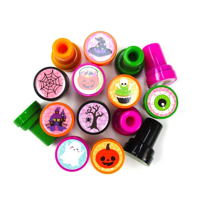 Tiny Mills - Wholesale Rubber/Decorative Stamp - Kids & Baby - 50 Pcs New Spooky Halloween Stampers for Kids 3
