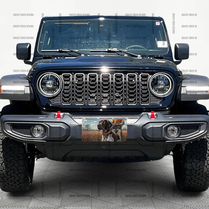Grassy Creek Designs - Wholesale Sign - German Shorthaired Pointer & Hunter Personalizable Decorative License Plate1